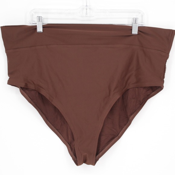 Time and Tru Other - Time and Tru Women's Brown High Waist Bikini Bottom Size 2X